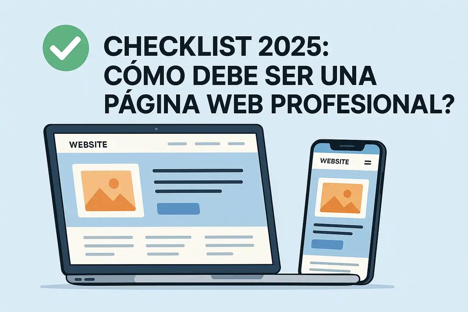 cómo debe ser una página web profesional 2025